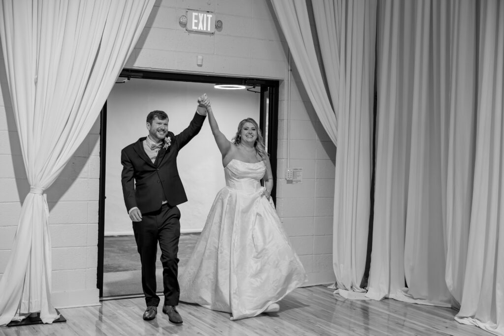 Bride and Groom dancing at their wedding in Starkville, Mississippi at The Hill and Moor.