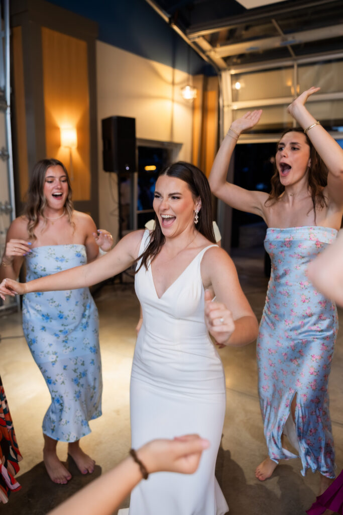 bride dancing at destination wedding in Nashville