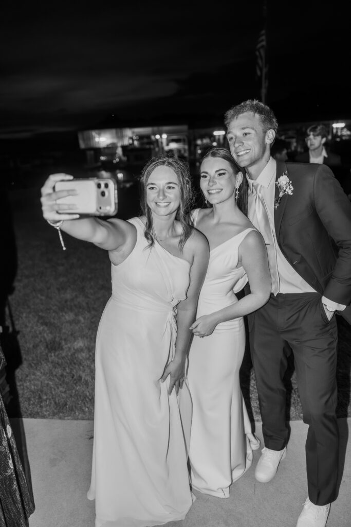 bride and groom taking selfie at destination wedding in Nashville