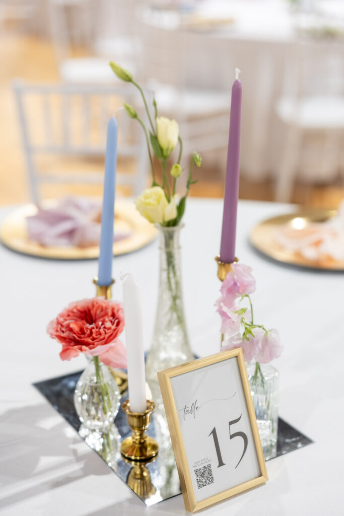 Decor at a wedding in Starkville, Mississippi at The Hill and Moor.