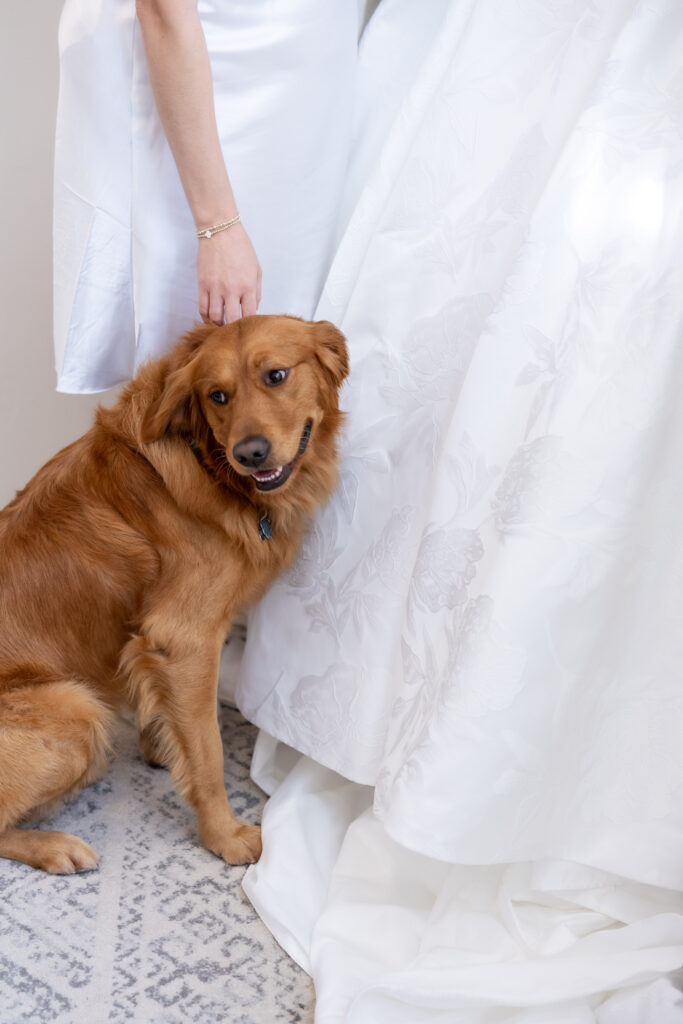 Bride getting ready at a wedding in Starkville, Mississippi at The Hill and Moor.