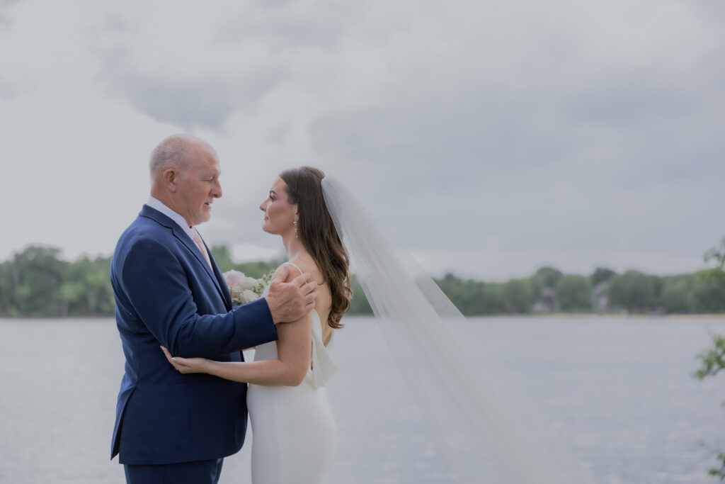Bride and her father at a destination wedding in Nashville