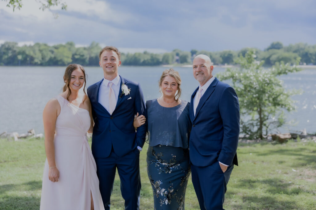 Bridal Party taking picture at destination wedding in Nashville