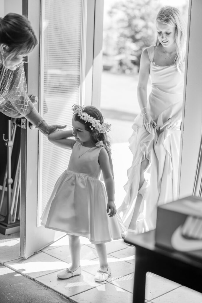 Flower girl at destination wedding in Nashville