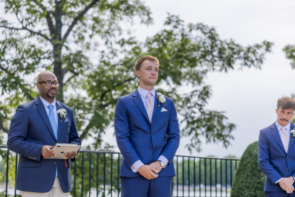 groom at destination wedding in Nashville