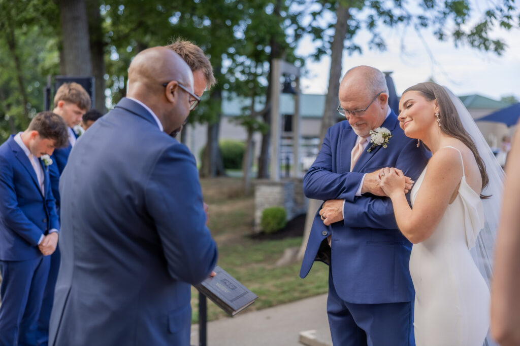 Bride and father at destination wedding in Nashville