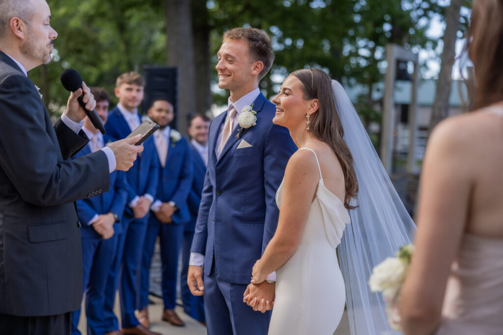 bride and groom at destination wedding in Nashville