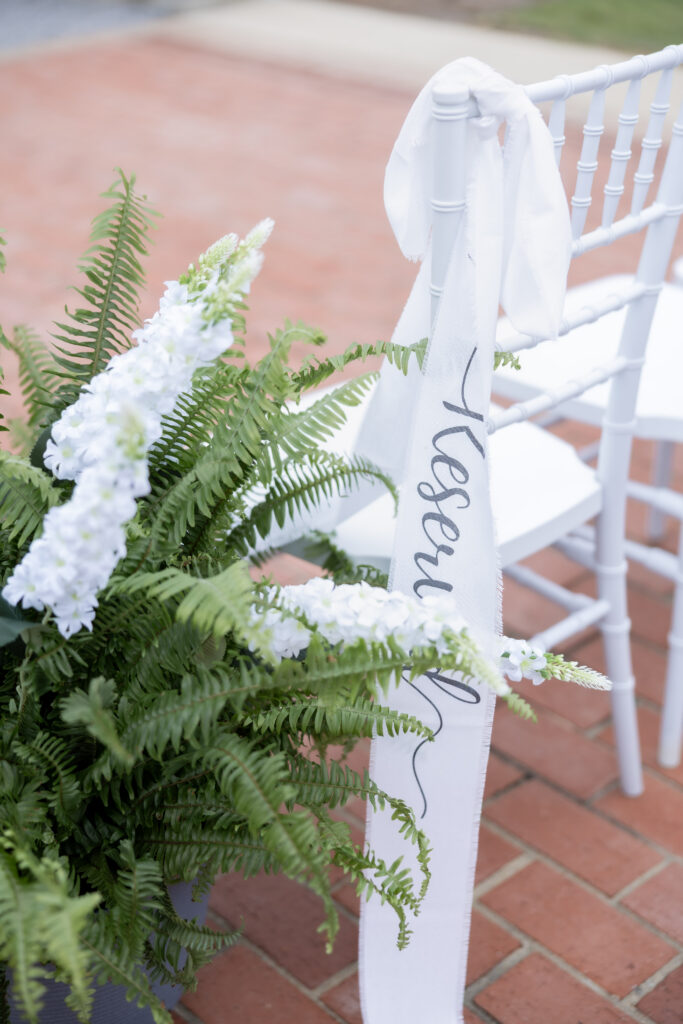 decor at a wedding in Starkville, Mississippi at The Hill and Moor.