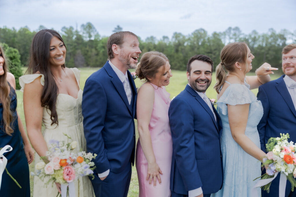 Bridal Party at a wedding in Starkville, Mississippi at The Hill and Moor.