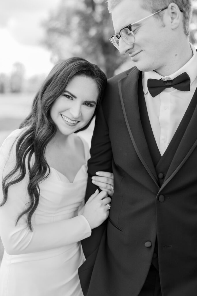 Bride and Groom Portrait at a wedding in Starkville, MS.
