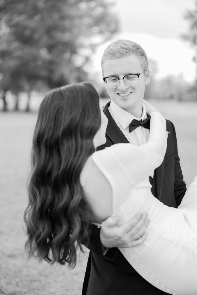 Bride and Groom Portrait at a wedding in Starkville, MS.