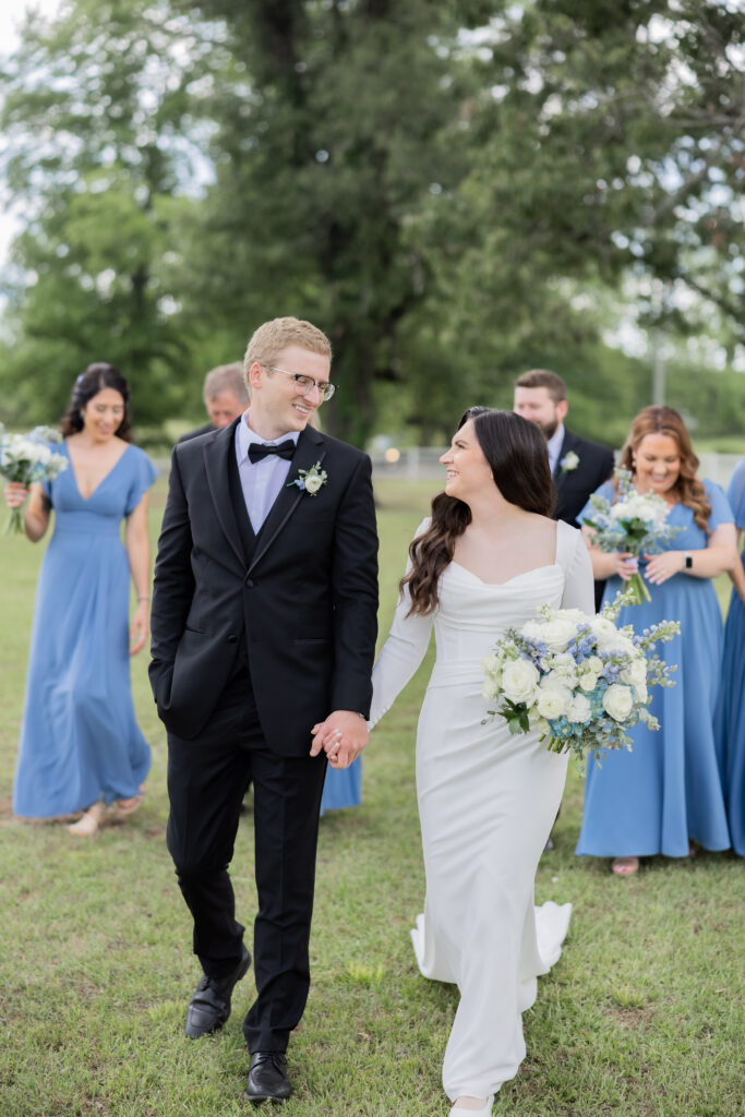 Bridal Party Portrait at a wedding in Starkville, MS.