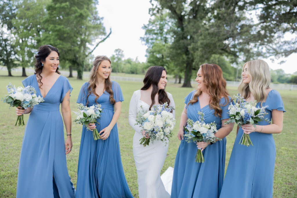 Bridal Party Portrait at a wedding in Starkville, MS.